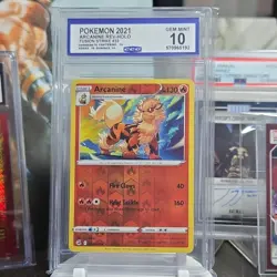 Arcanine CGC 10 Rare Reverse Holo Swsh08 Fusion Strike 033/264 Pokemon TCG Card - Image 1