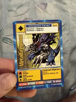 Bandai TCG MetalGreymon Digimon Bo-01 Card 1999 Edition - Image 2