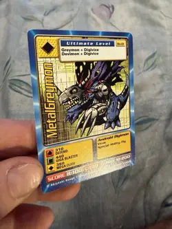 Bandai TCG MetalGreymon Digimon Bo-01 Card 1999 Edition - Image 3