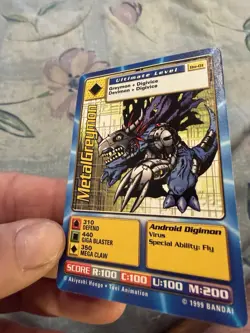 Bandai TCG MetalGreymon Digimon Bo-01 Card 1999 Edition - Image 5