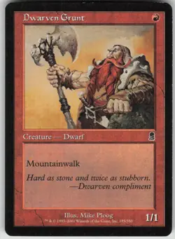 Magic the Gathering TCG Dwarven Grunt C Odyssey 185 - Image 1