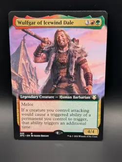 MTG - Wulfgar of Icewind Dale - EXTENDED ART - Legendary Creature - AFC #329 -NM - Image 1