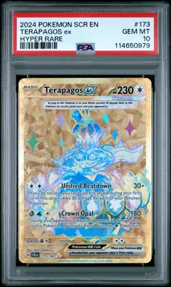 2024 POKEMON SCR EN-STELLAR CROWN HYPER RARE #173 TERAPAGOS EX PSA 10 - Image 1