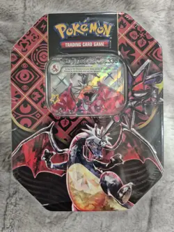 NEW & SEALED! Pokemon tcg SHINY CHARIZARD EX Paldean Fates Tin 4 BOOSTER Packs - Image 1