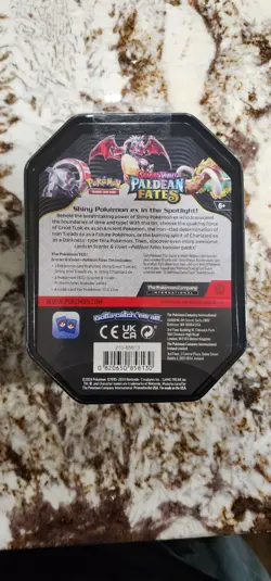 Pokemon TCG: Scarlet & Violet-Paldean Fates Tin (Shiny Charizard ex) Sealed - Image 2