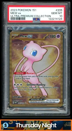 2023 POKEMON SV 151 - MEW EN #205/165 MEW EX ULTRA PREMIUM COLLECTION PSA 10 - Image 1
