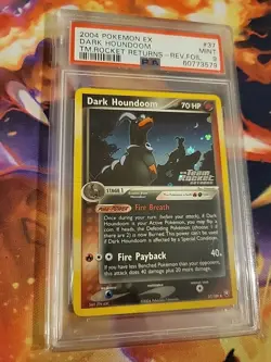 Pokemon TCG Dark Houndoom #37 PSA 9 EX Team Rocket Returns Stamped Reverse Holo - Image 2