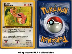 1999 Pokemon, Jungle, #38/64 Lickitung, 1st Edition, Uncommon (b) - Image 1