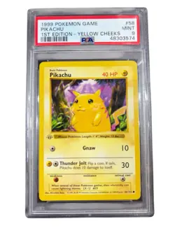 1999 Pokemon Base Set Pikachu 1st Edition Yellow Cheeks PSA 9 Mint ⚡ - Image 1