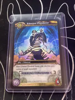 WORLD OF WARCRAFT ETHEREAL PLUNDERER Loot Card scratched WOW TCG ILLIDAN Read - Image 1