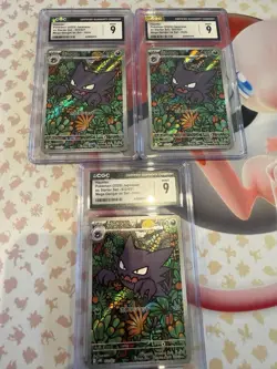Pokemon Japanese CGC Graded 9 Bundle/Lot! 3 Cards (Haunter Promo) - Image 1