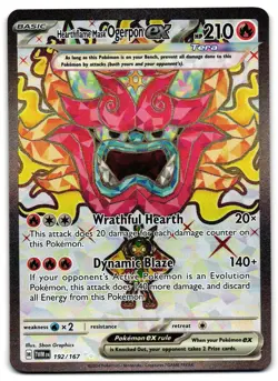 Hearthflame Mask Ogerpon ex 192/167 - Twilight Masquerade Pokemon TCG - NM Card - Image 1