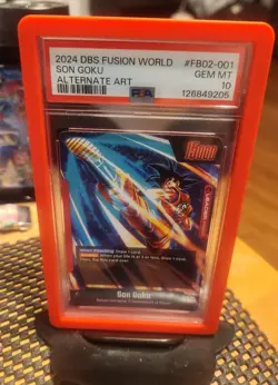 2024 DRAGON BALL SUPER CARD GAME FUSION WORLD BLAZING AURA SON GOKU PSA 10 - Image 2