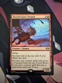 ~ Thundermane Dragon ~ NM ~ Commander: Tarkir: Dragonstorm ~ MTG ~ - Image 1
