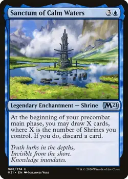 MTG SANCTUM OF CALM WATERS 068 - CORE SET 2021 - M21 - BLUE ENCHANTMENT - Image 1