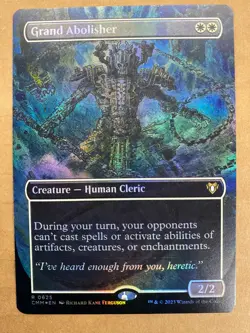 MTG 1x FOIL BORDERLESS Grand Abolisher # 625 Commander Masters Magic the x1 NM - Image 1