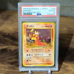 1998 Pokemon Japanese Starter Magmar Red/Green Gift Set #126 PSA 10 GEM MINT - Image 1