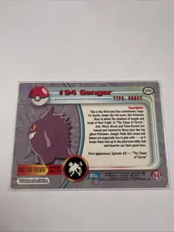 Topps Pokemon Gengar #94 2000 TV Animation Edition Good Condition - Image 2
