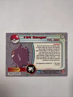 Topps Pokemon Gengar #94 2000 TV Animation Edition Good Condition - Image 4