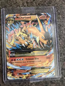 Mega Charizard EX ULTRA RARE 13/106 XY Flashfire Pokemon excellent condition - Image 1