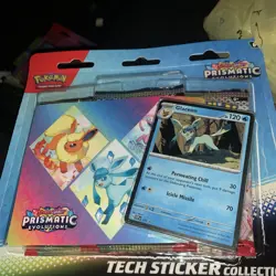 Pokemon Prismatic Evolutions Tech Sticker Collection Sealed Glaceon - Image 1