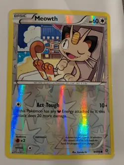 Meowth 61/98 - XY Ancient Origins Pokemon Reverse Holo Foil Nice! - Image 1