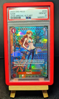 2024 ONE PIECE OP05 #01 AWAKENING OF THE NEW ERA NAMI SP SPECIAL PSA 10 GEM MINT - Image 1