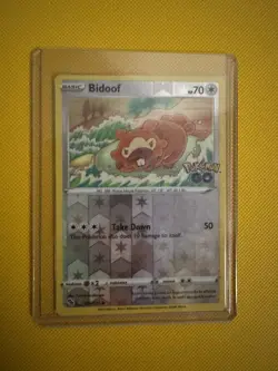 Bidoof (Peelable Ditto) Reverse Holo Pokemon GO 059/078 NM - Image 1