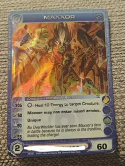 Chaotic Card Maxxor DoP Ultra Rare Ripple Foil Damaged - Max Wisdom 60 E - Image 1