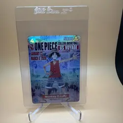 One Piece College Basketball US Voyage Monkey D. Luffy Card IN HAND - Image 1