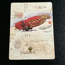 Phoenix Fleet Airship Gold Stamped Art Card - Image 1