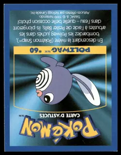 1999 Nintendo Kellogg Canada - Pokemon Game Tip Card - Poliwag (60) - Image 2
