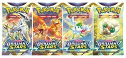 Pokemon 2022 Brilliant Stars SWSH 10 Card Booster Pack Unweighed Factory Sealed - Image 1