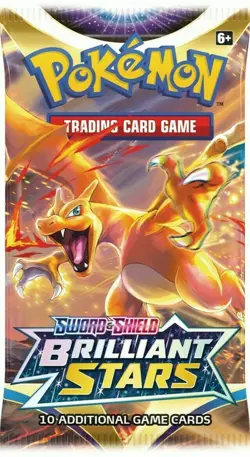 Pokemon 2022 Brilliant Stars SWSH 10 Card Booster Pack Unweighed Factory Sealed - Image 5