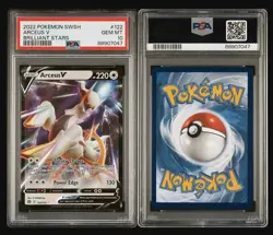 2022 Pokemon SWSH Brilliant Stars #122 Arceus V PSA 10 122 - Image 3