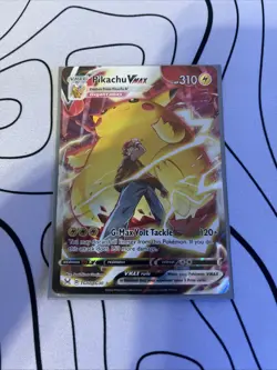 Pokemon TCG Pikachu VMAX TG17/TG30 NM Trainer Art Lost Origin Sleeved - Image 1