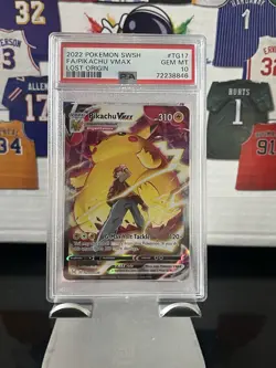 Pokemon TCG Pikachu VMAX TG17/TG30 NM Trainer Art Lost Origin PSA 10 Gem Mint - Image 1