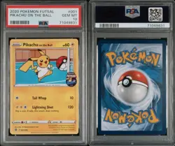 PSA 10 Gem Mint Pokemon Pikachu on the Ball 001/005 Pokemon Futsal Promo 2020 - Image 5