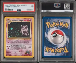 Pokemon TCG Sabrina's Gengar Holo Gym Challenge Card 14/132 PSA 7 Swirl In holo - Image 2