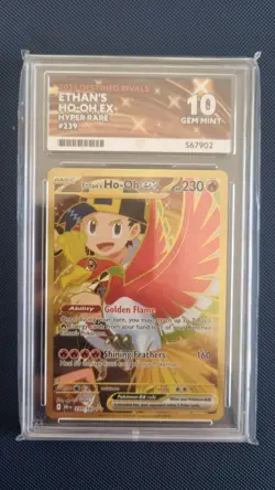 Pokemon Ethans Ho-Oh EX Hyper Rare Gold Card Destined Rivals 239/182 ACE 10 - Image 1