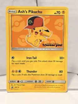 Ash's Pikachu TCG 2017 Promo Card Pokemon 'I Choose You' Movie (3) - Image 2