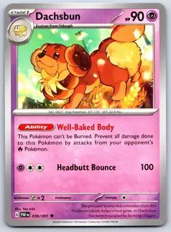 Dachsbun - Paldean Fates PAF EN 039/091 Pokemon TCG Card NM - Image 1