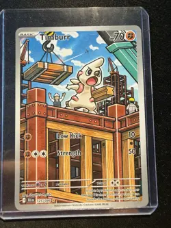 Pokemon TCG Black Bolt Timburr Illustration Rare Card 125/086 Mint/Near Mint - Image 1