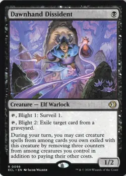 1x NM Dawnhand Dissident - Lorwyn Eclipsed [MTG] pack fresh - Image 1