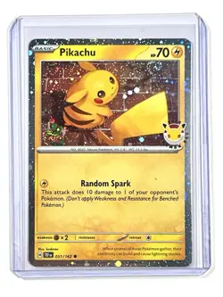 2026 Pikachu 051 Stamped Pokemon Day 30th Anniversary Promo with 2 Swirls + Coin - Image 1