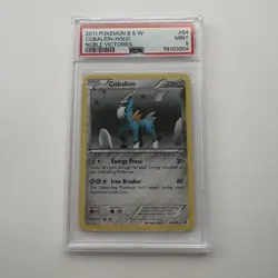 Cobalion 84/101 Noble Victories Holo Pokemon PSA 9 Graded Mint - Image 1