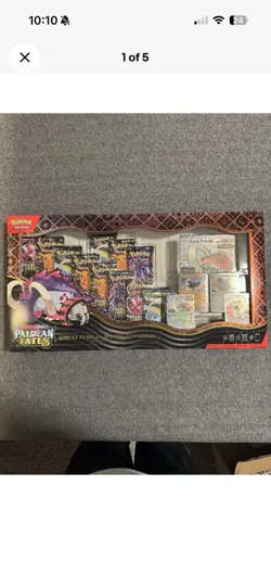 Pokemon TCG Paldean Fates Great Tusk Iron Treads Ex Premium Collection Box - Image 1
