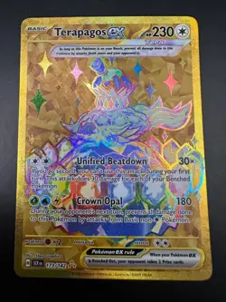 Pokemon Terapagos EX 173/142 SV07 Stellar Crown Gold Rare - Image 1