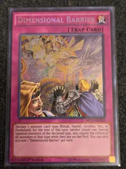 Yugioh Dimensional Barrier MP17-EN163 1st Edition Secret Rare Holo - VLP - Image 1