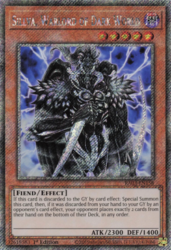 Yugioh Sillva, Warlord of Dark World RA03-EN158 - Platinum Secret Rare 1st Ed - Image 1